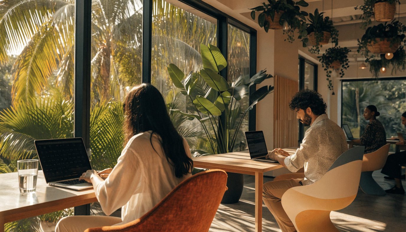 Espacio de coworking en Puerto Vallarta con nómadas digitales