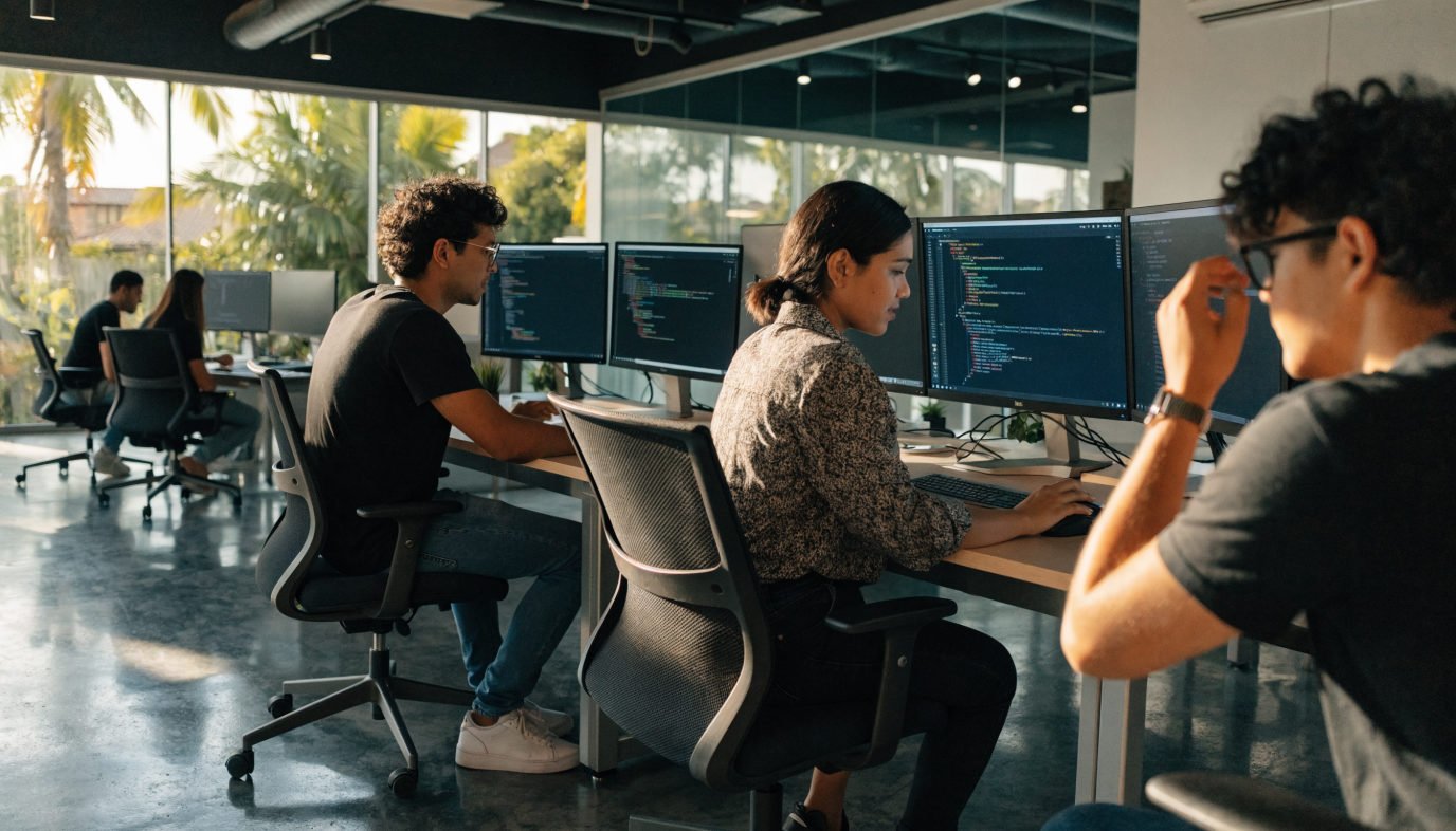 Desarrolladores de software trabajando en Puerto Vallarta